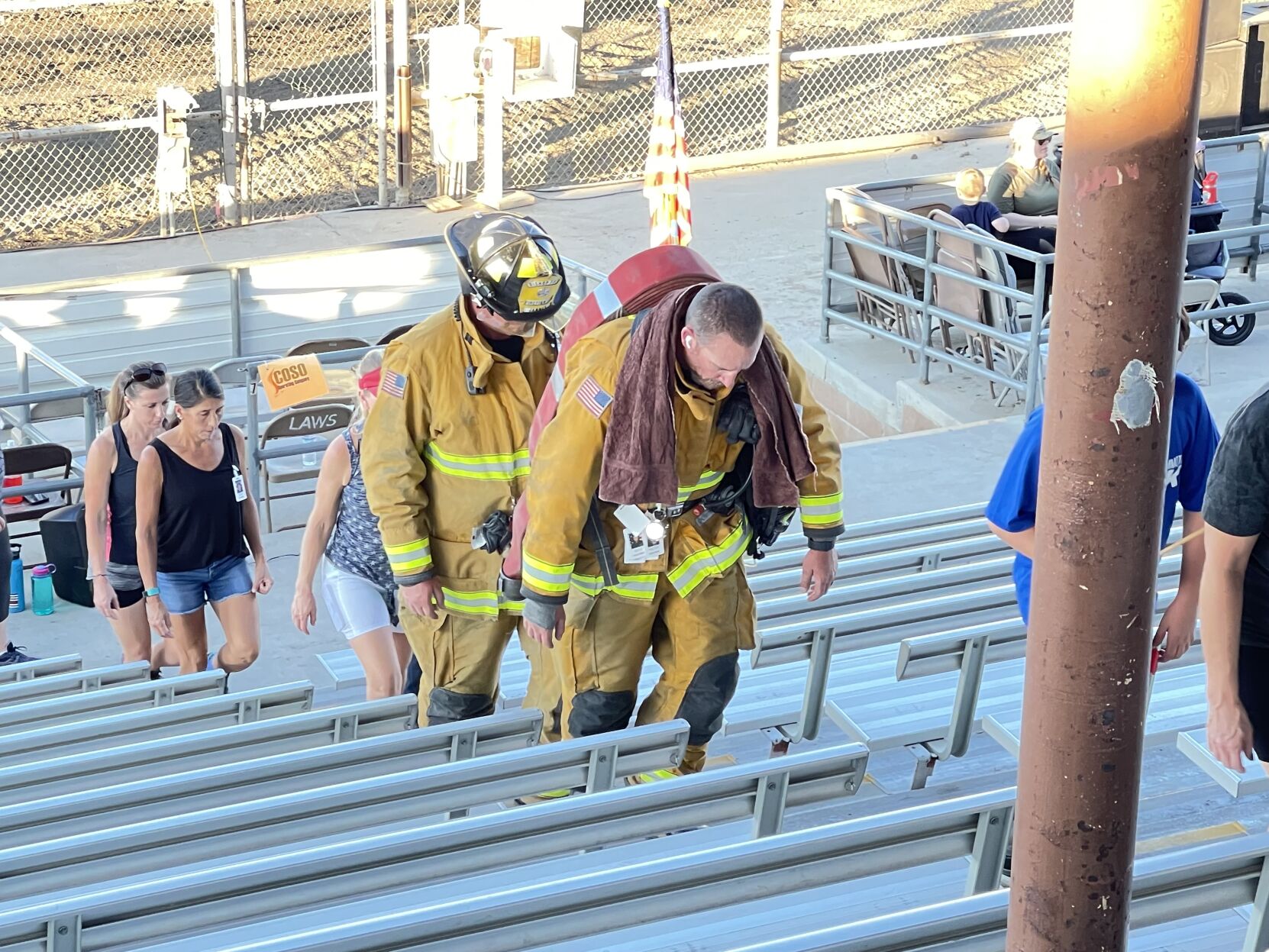 Bishop Fire and Public Honor Fallen Firefighters In 9-11 Memorial 'Stair Climb'